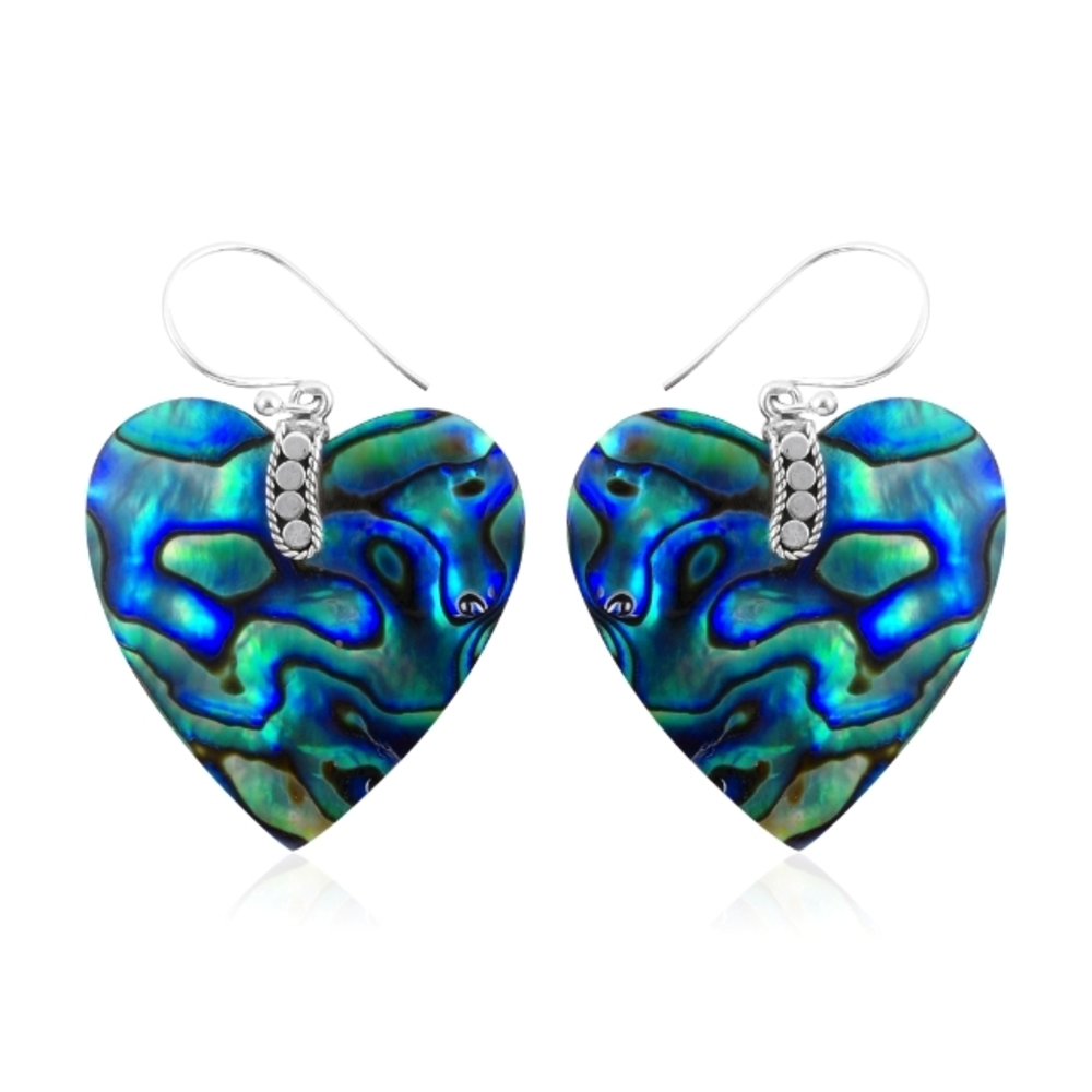 ❤️ Artisan Created Abalone Shell Earrings in Sterling Silver